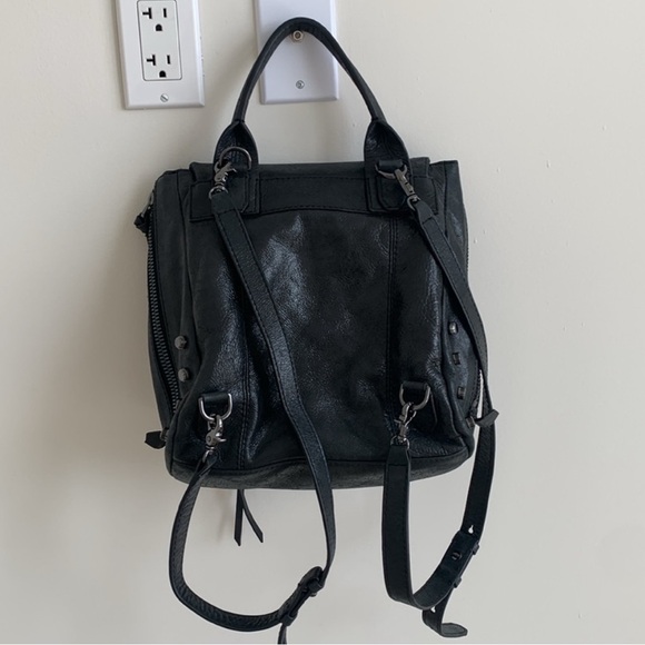 Botkier black leather small backpack with studs and lots of pockets - Picture 2 of 8